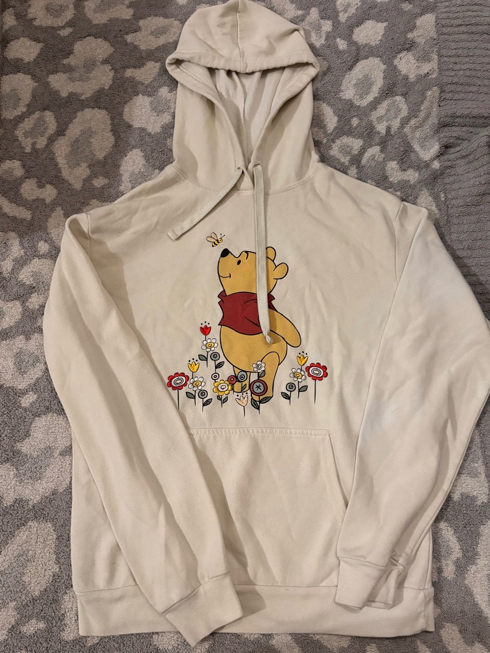 Disney Winnie the Pooh Ivory Hooded Pullover
